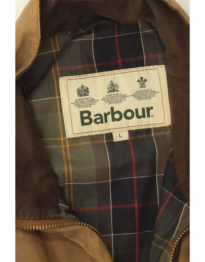 Jaqueta masculina de algodão encerado Barbour Reino Unido 40 grande algodão marrom