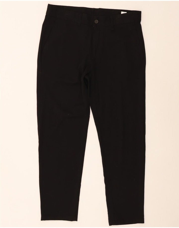 Zara Mens Slim Chino Calças EU 42 Grande W32 L28 Poliéster Preto