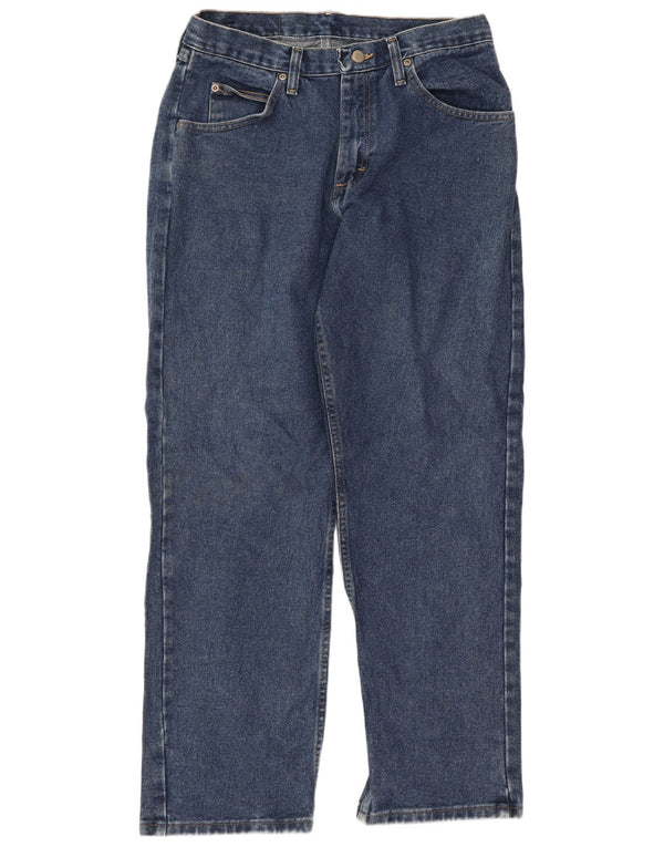Wrangler Calça jeans masculina relaxada e reta W31 L30 algodão azul