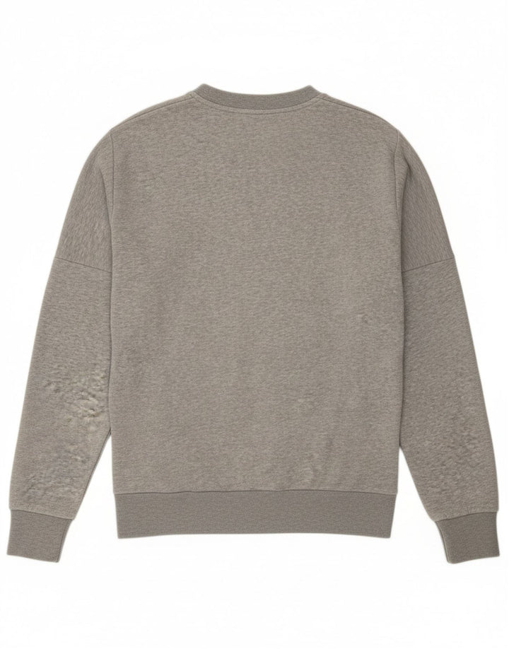 ADIDAS Mens Graphic Sweatshirt Jumper Pequeno Algodão Cinza