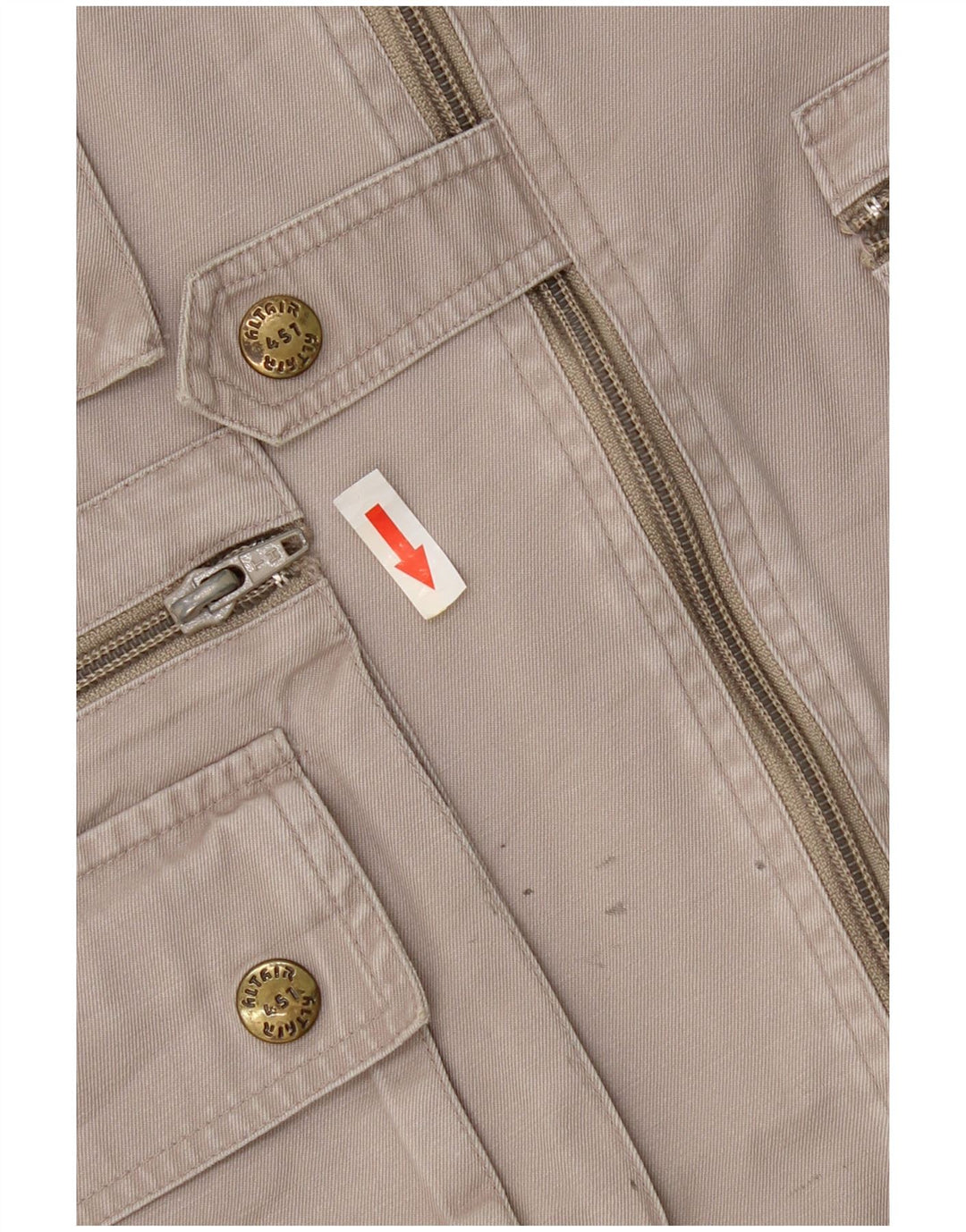 Colete utilitário masculino vintage UK 38 cinza médio