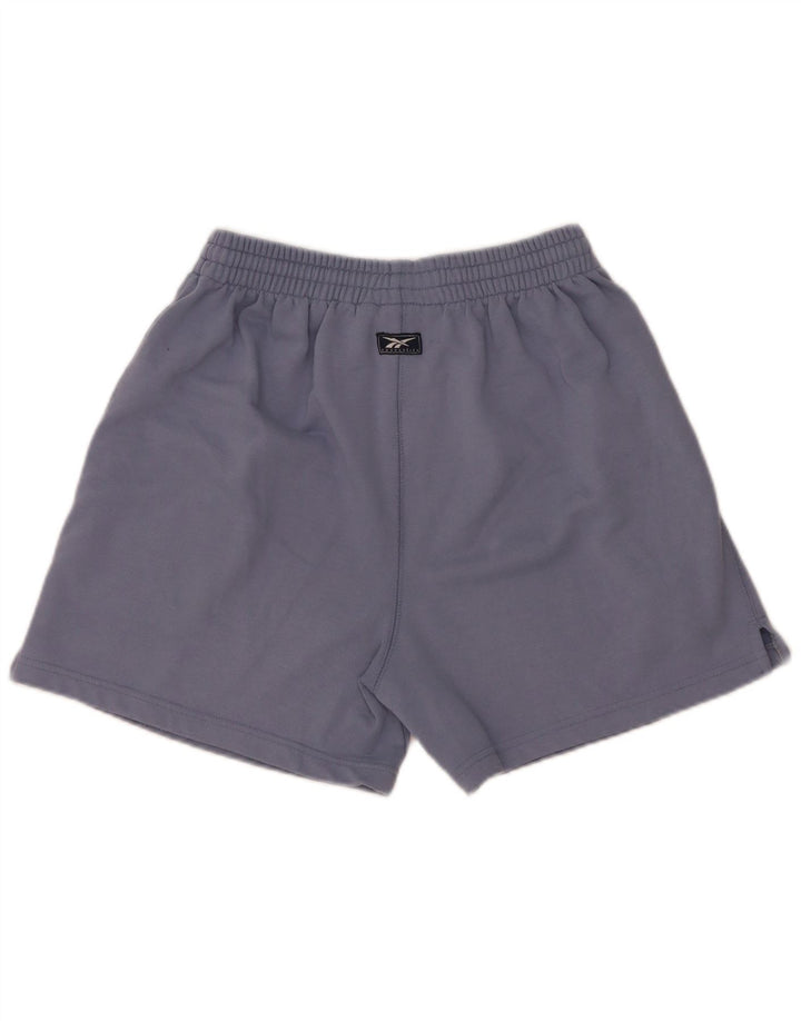 Shorts esportivos femininos Reebok UK 10 pequeno azul poliéster