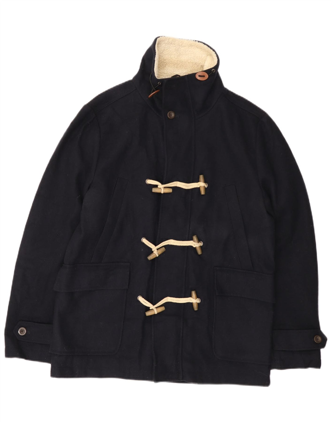 Burton Mens Duffle Jacket UK 38 Lã Azul Marinho Médio