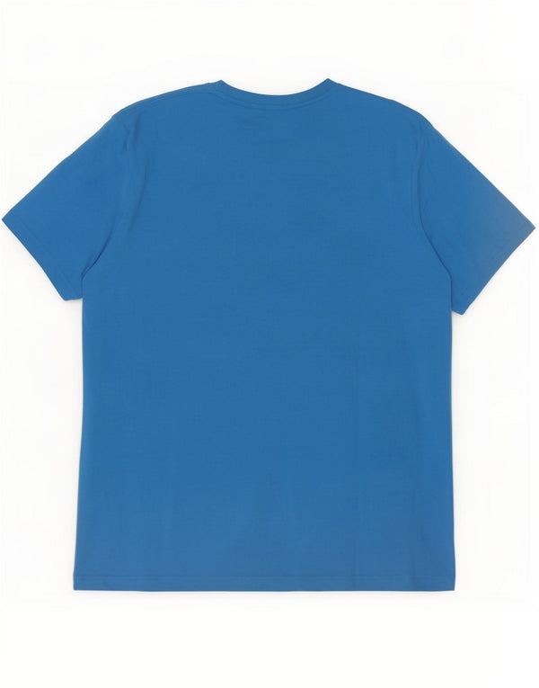 Camiseta gráfica masculina Kappa Top 2XL algodão azul