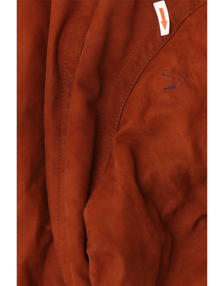Jaqueta utilitária masculina de camurça Maddox IT 52 XL marrom colorblock