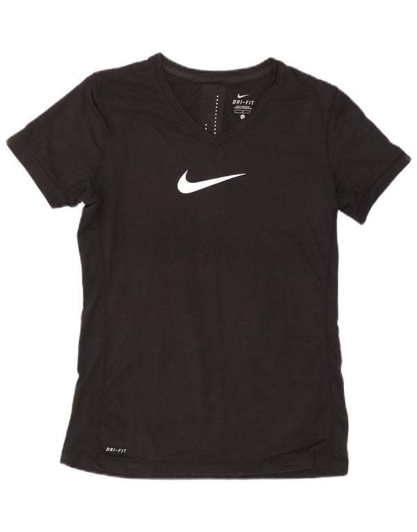 Camiseta Nike Feminina Dri Fit Graphic Top UK 14 Grande Poliéster Preto