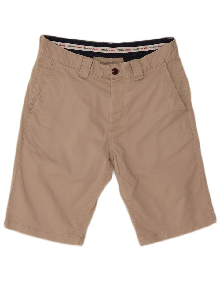 Tommy Hilfiger Mens Chino Shorts W29 Pequeno Algodão Bege