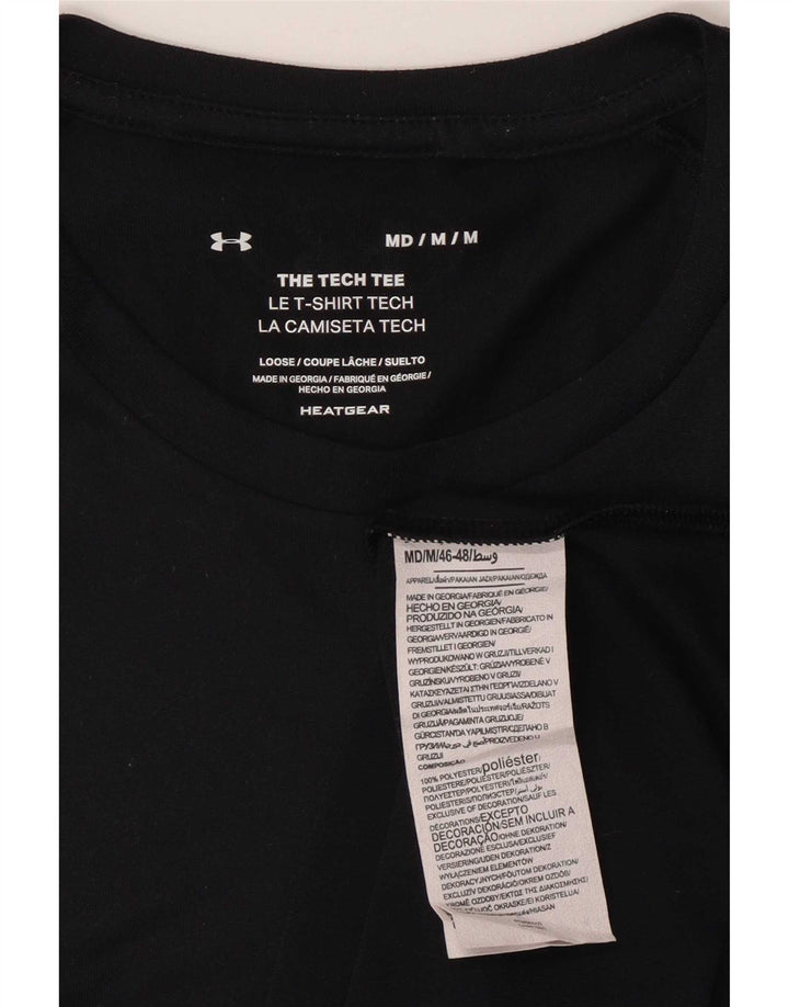 Camiseta masculina Under Armour Heat Gear Top médio preto poliéster
