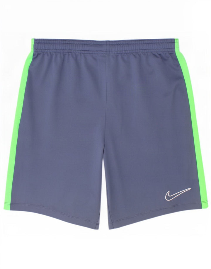 Shorts esportivos Nike Boys 12-13 anos grande azul colorblock poliéster