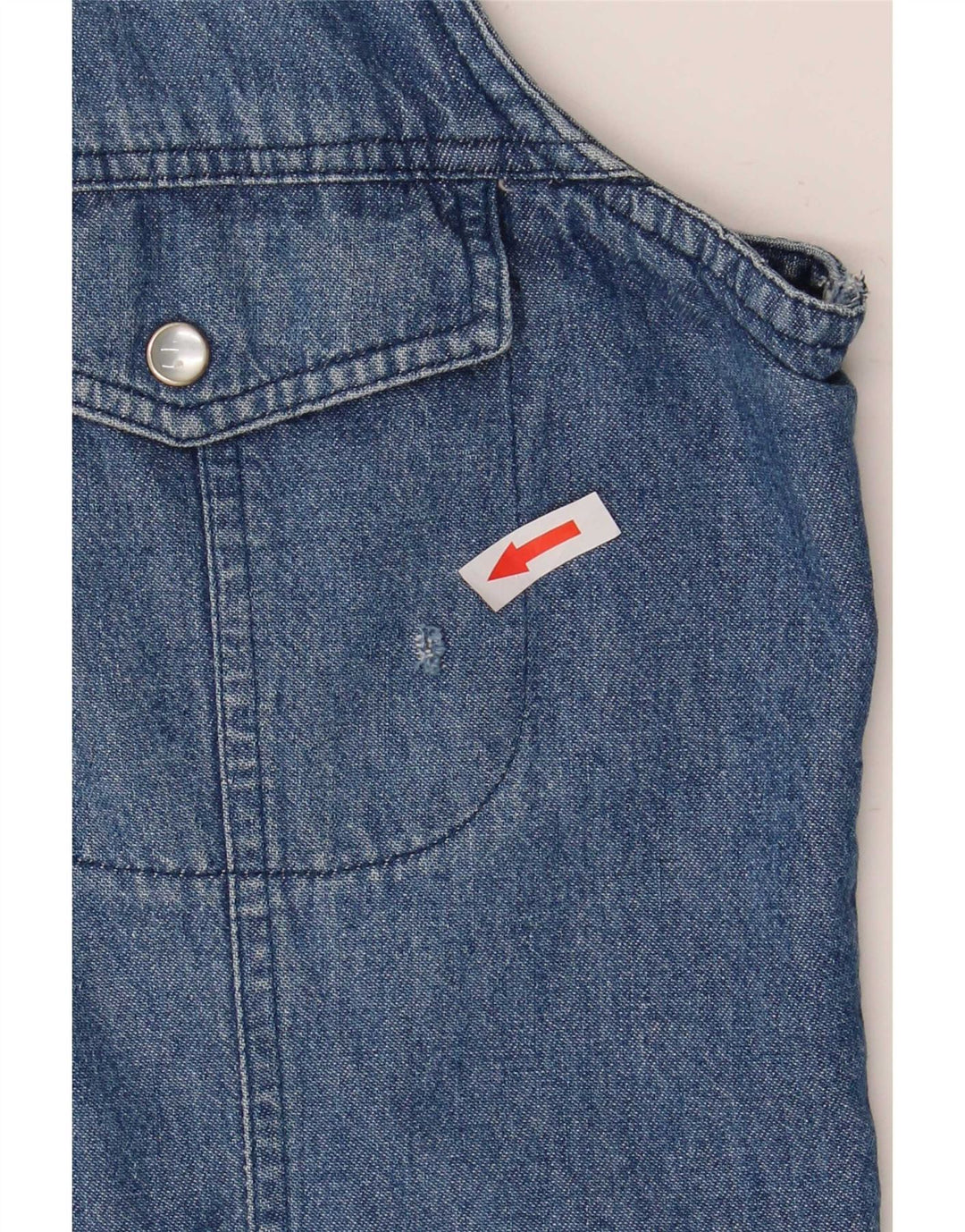 Camisa jeans feminina sem mangas Brandon & C Reino Unido 14 azul médio