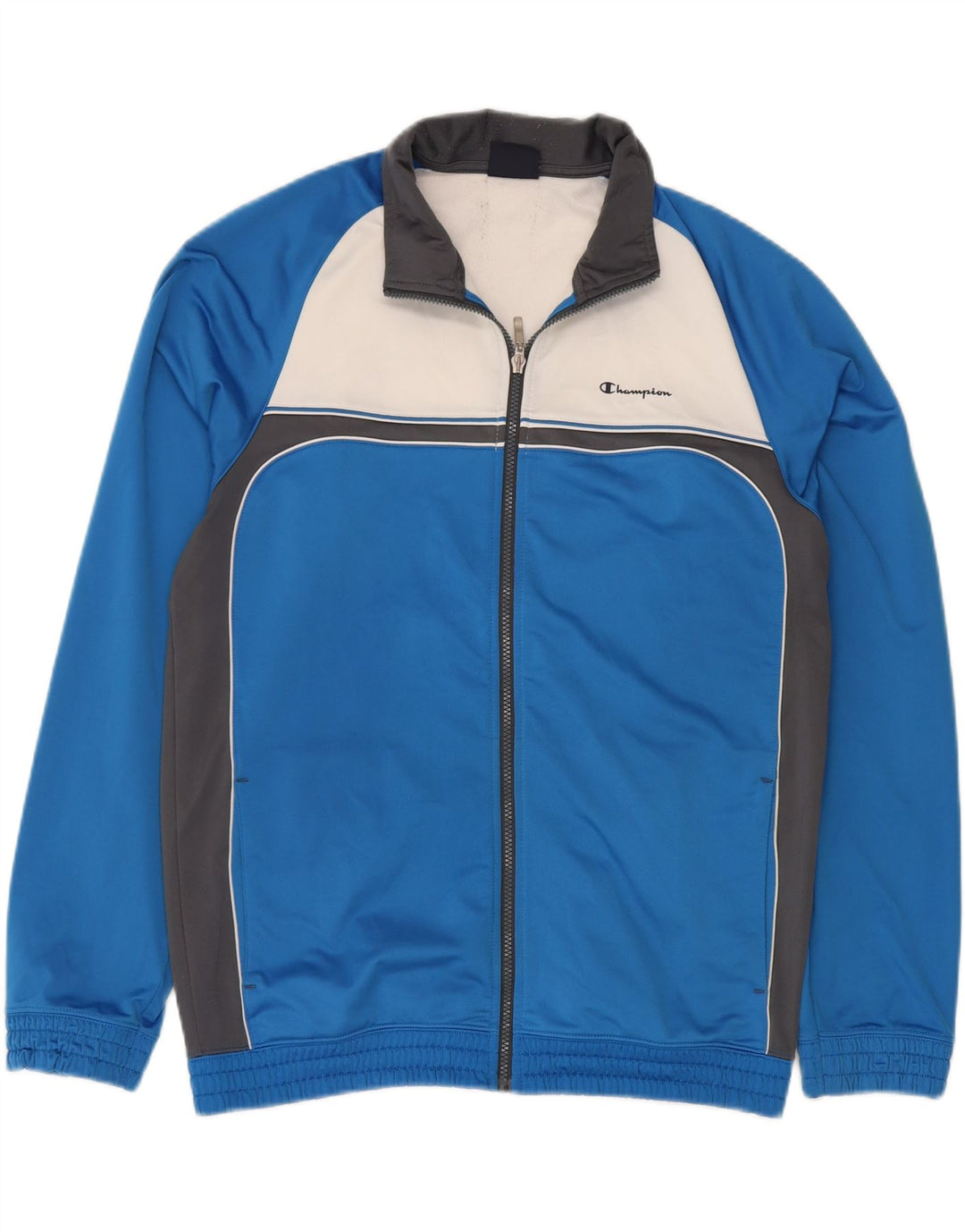 CHAMPION Mens Treino Top Jaqueta XL Azul Colorblock