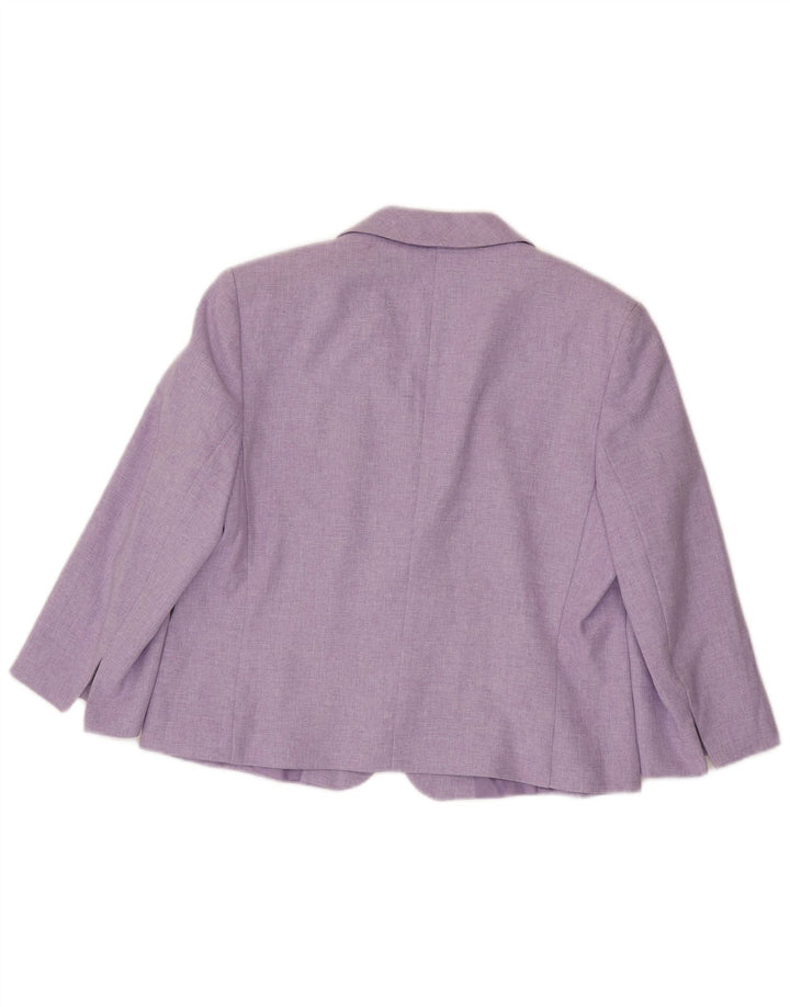 Jaqueta Blazer Feminina Marks & Spencer Standard Fit Reino Unido 16 Grande Roxo