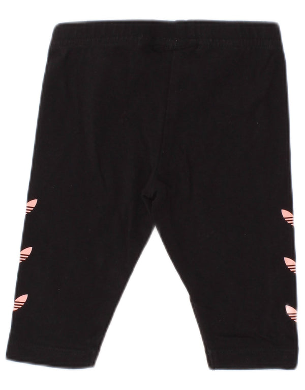 Leggings estampadas Nike para meninas de 0 a 3 meses de algodão preto