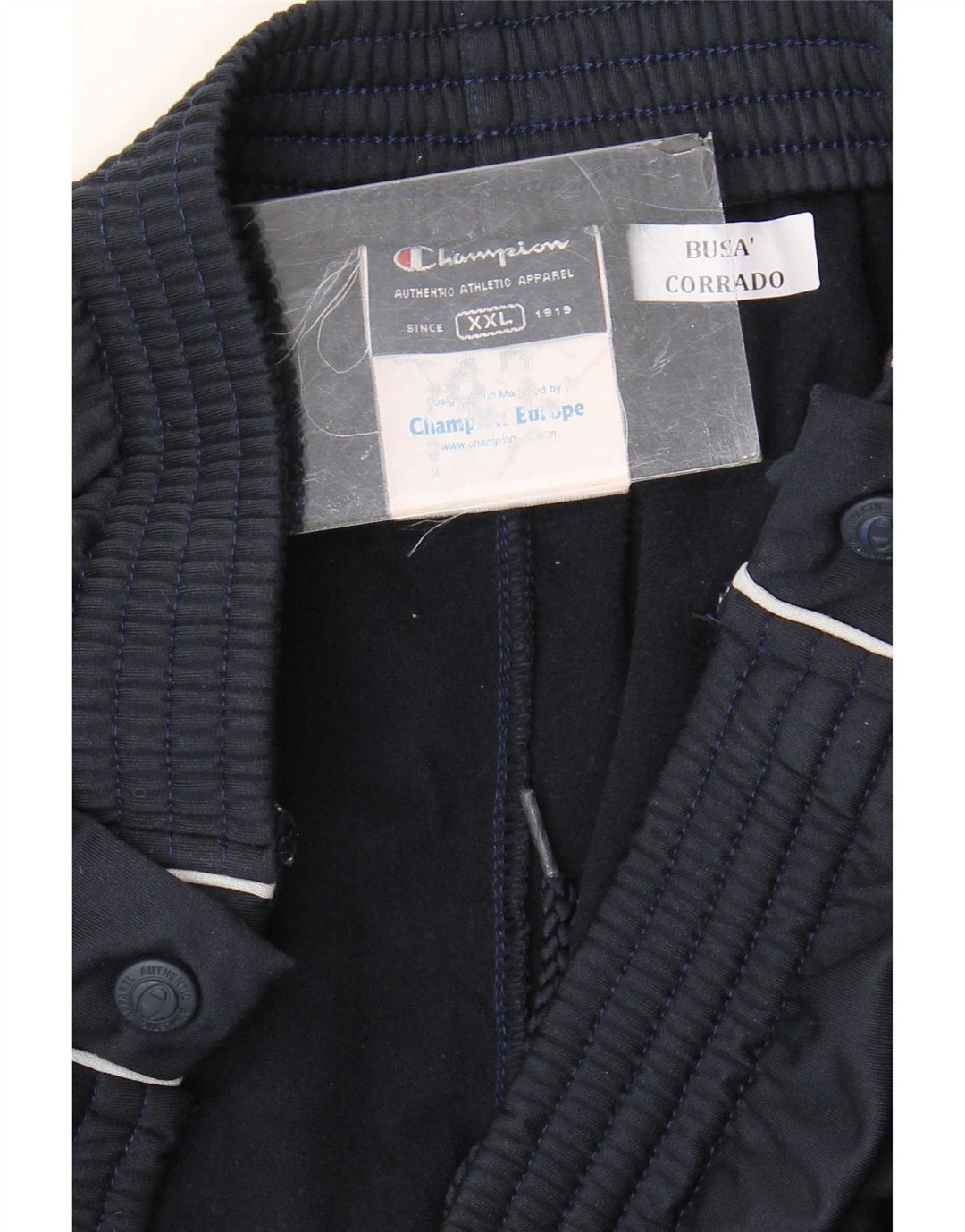 Calça de treino masculina Champion 2XL poliéster azul marinho