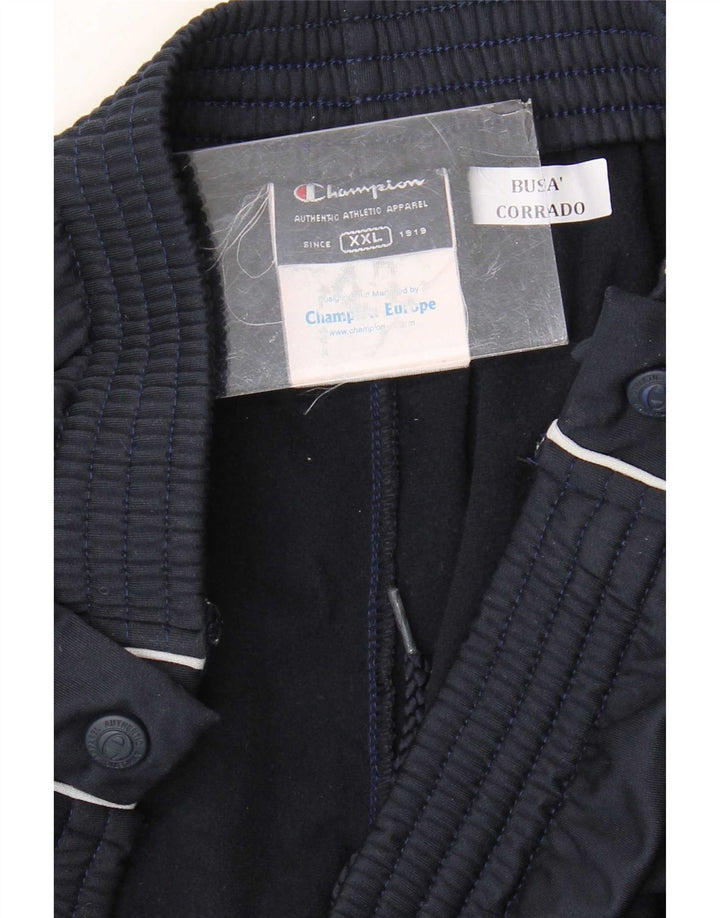 Calça de treino masculina Champion 2XL poliéster azul marinho