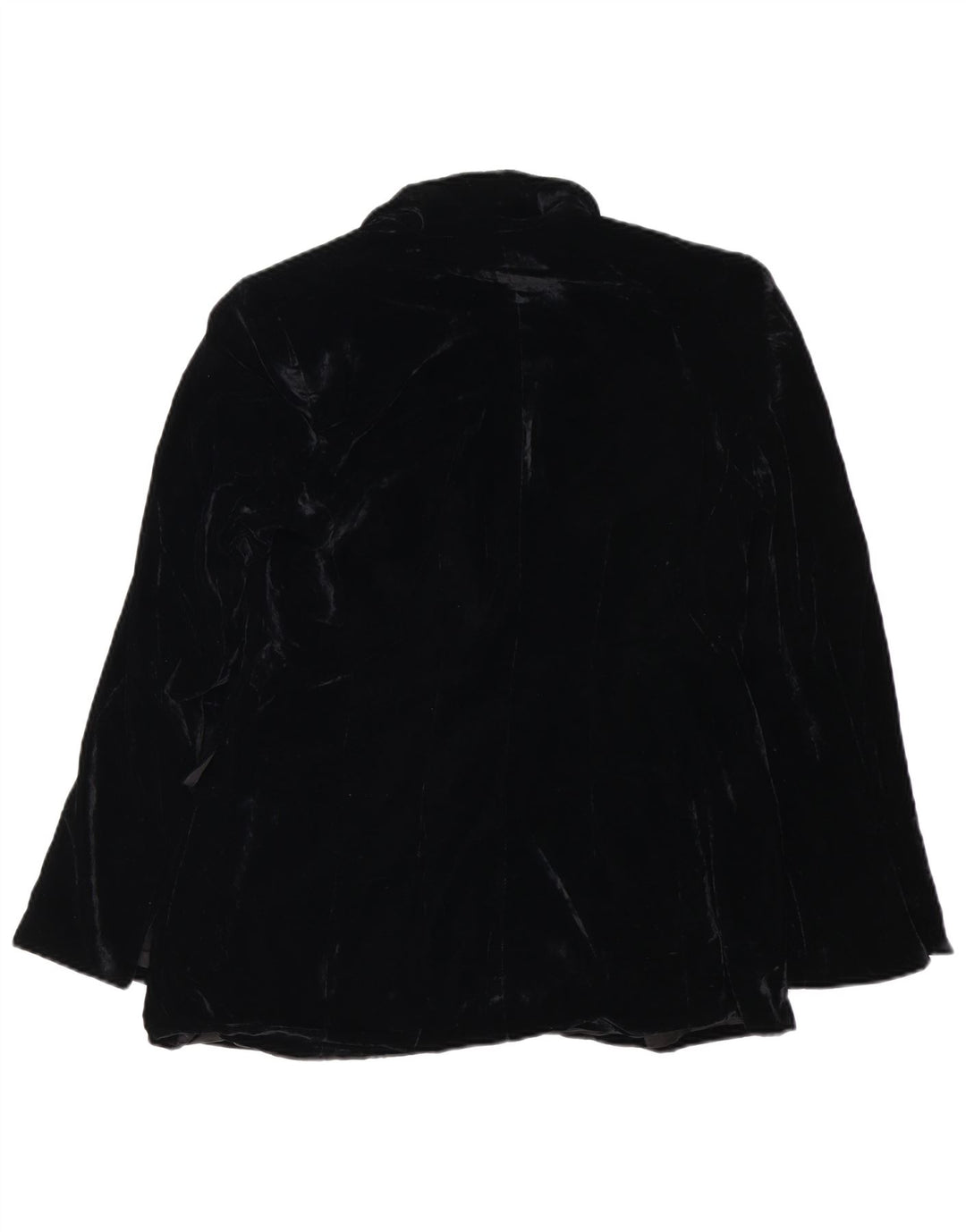 Zara Jaqueta blazer feminina oversized com 1 botão de veludo Reino Unido 14 médio preto