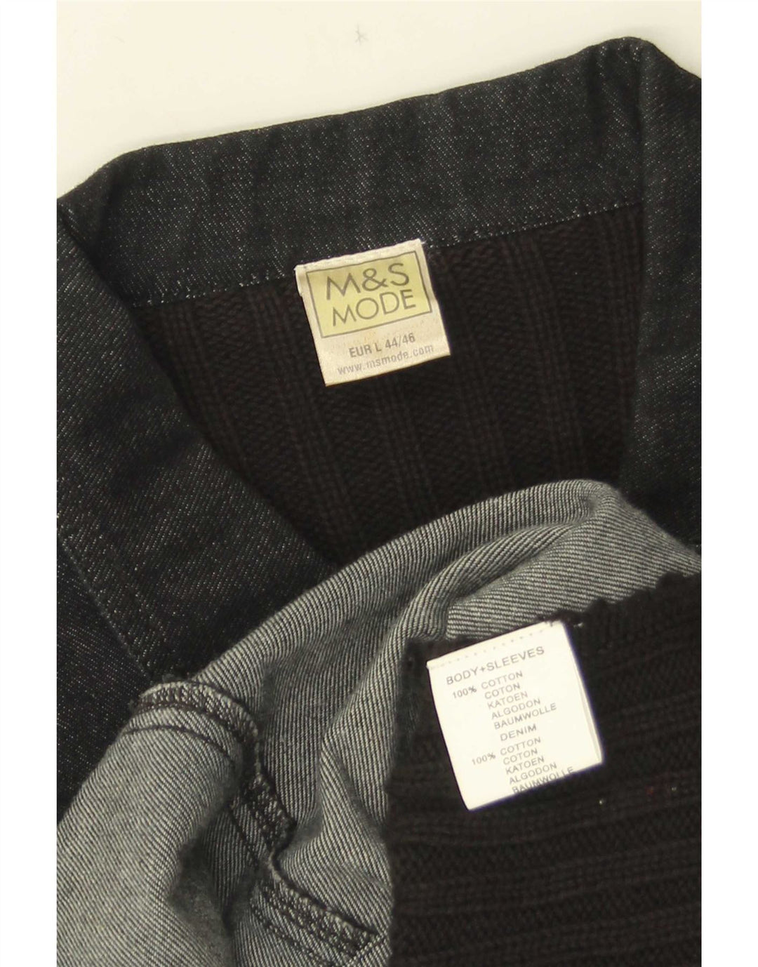 Suéter cardigã feminino Marks & Spencer UK 16 grande algodão preto