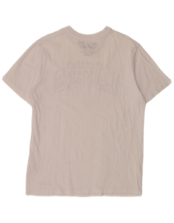 Mitchell & Ness Mens Los Angeles Lakers Camiseta gráfica Top Grande Branco