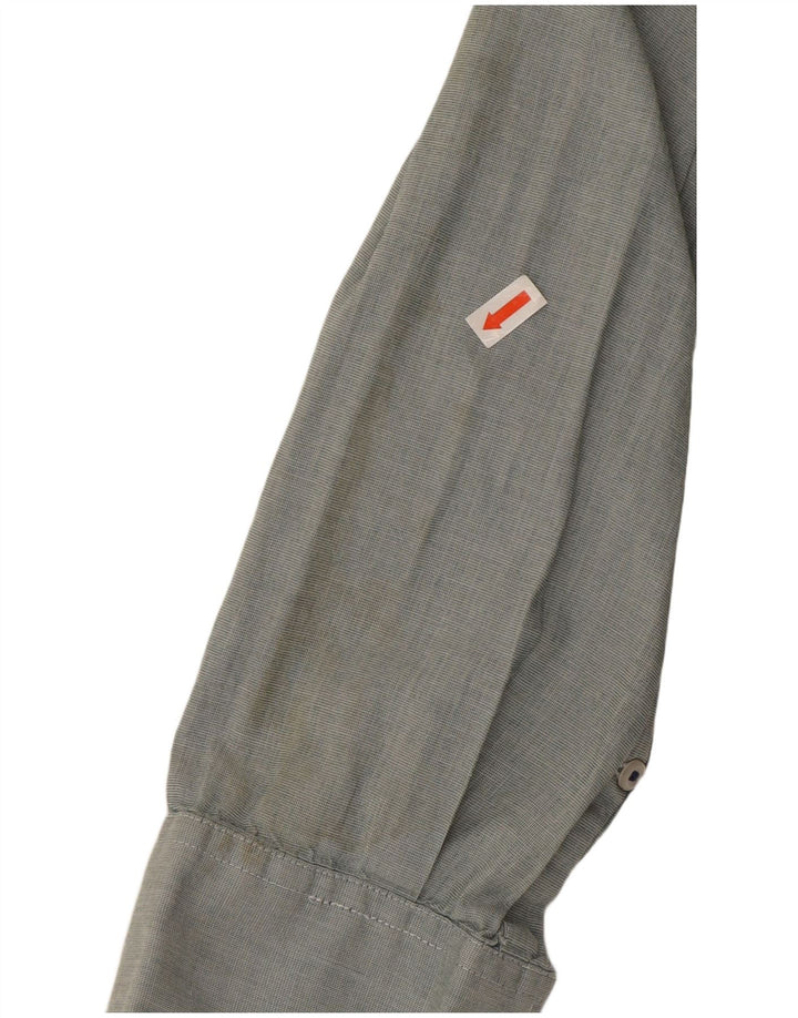 BONOBOS Camisa masculina sob medida de algodão cinza grande