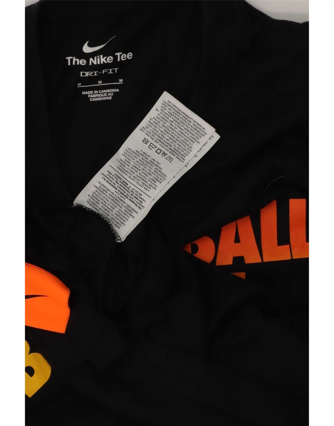 Camiseta Nike masculina gráfica Top médio algodão preto