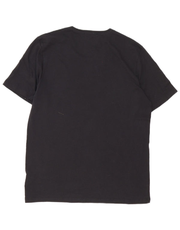 Camiseta masculina Hugo Boss grande algodão preto