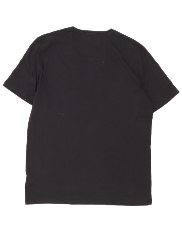 Camiseta masculina Hugo Boss grande algodão preto