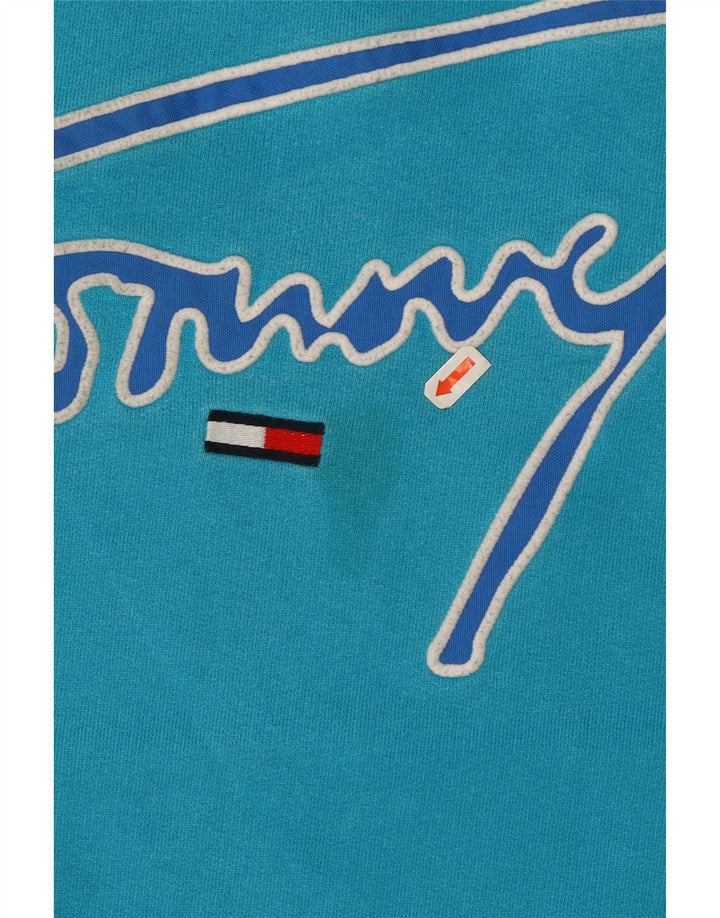 Tommy Hilfiger moletom gráfico masculino jumper pequeno azul algodão