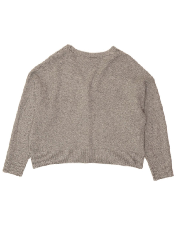 Suéter cardigã feminino grande Marks & Spencer Reino Unido 14 cinza médio