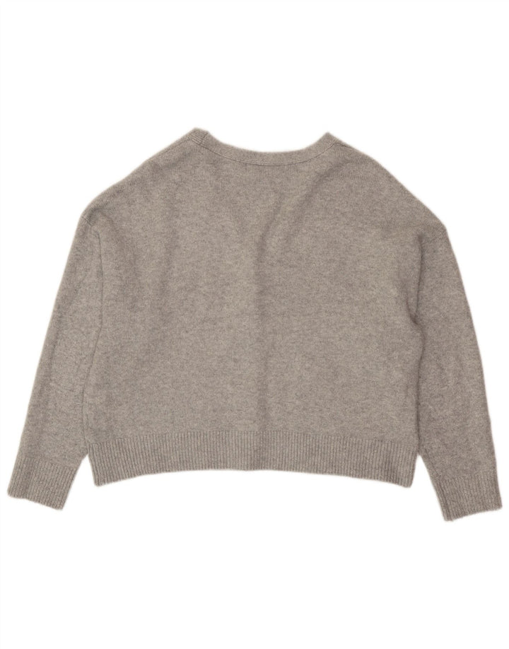 Suéter cardigã feminino grande Marks & Spencer Reino Unido 14 cinza médio