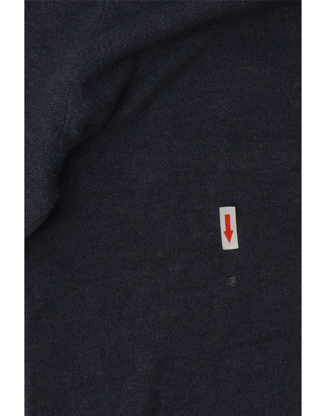 Suéter masculino branco com gola redonda e algodão azul marinho médio