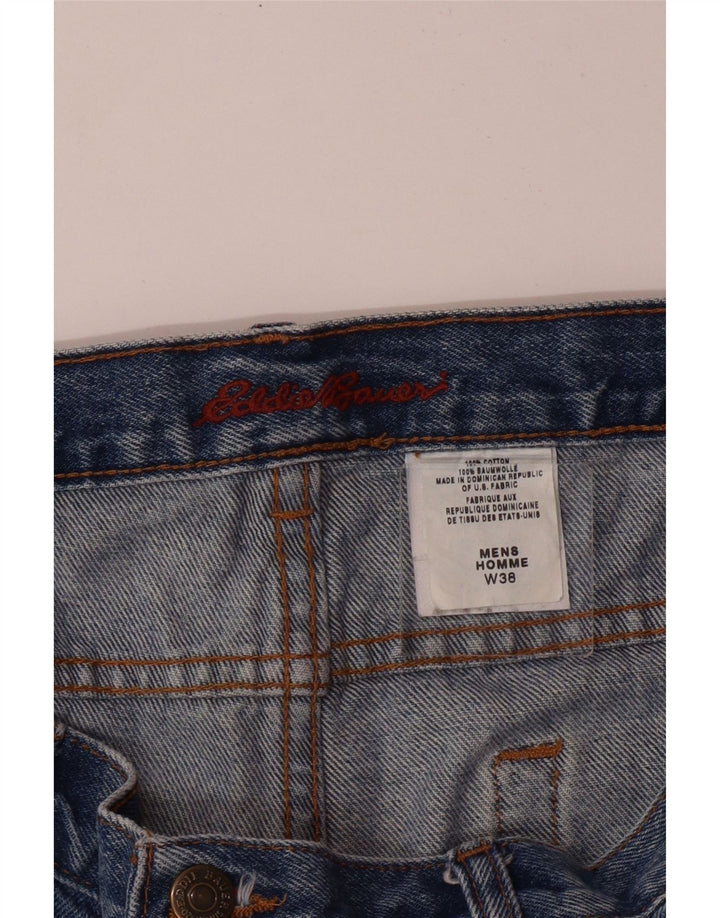 EDDIE BAUER Shorts jeans masculino W38 XL algodão azul
