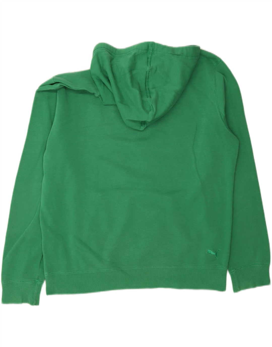 PUMA Mens Graphic Hoodie Jumper Large Green Cotton Vintage Puma and Second-Hand Puma from Messina Hembry 