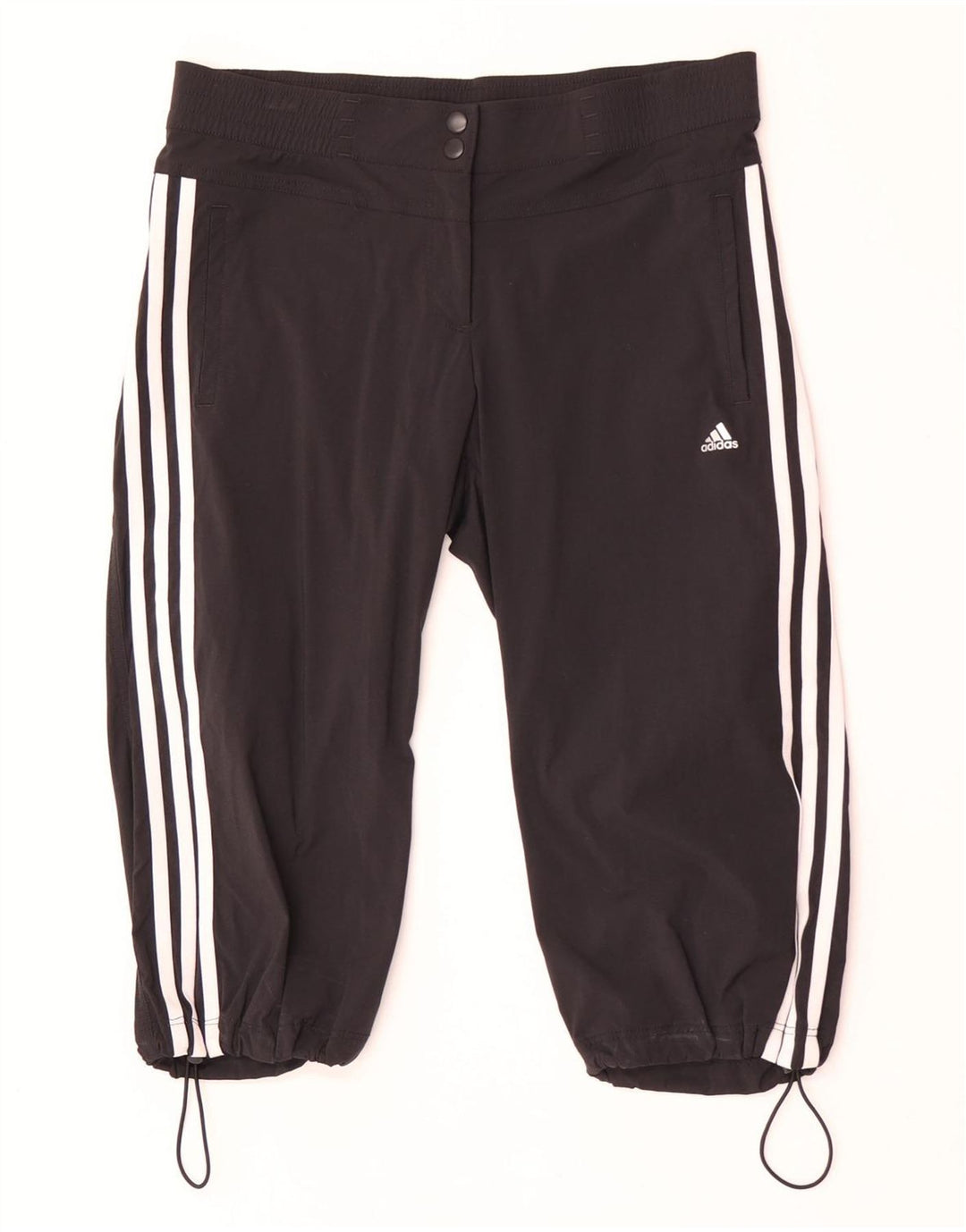 Bermuda Adidas Climalite Feminina UK 12 Médio W32 Preto Nylon