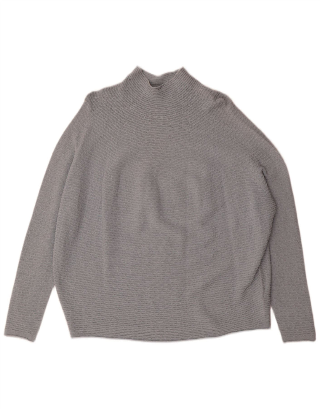 Suéter feminino Phase Eight com gola alta e gola tartaruga Reino Unido 14 cinza médio