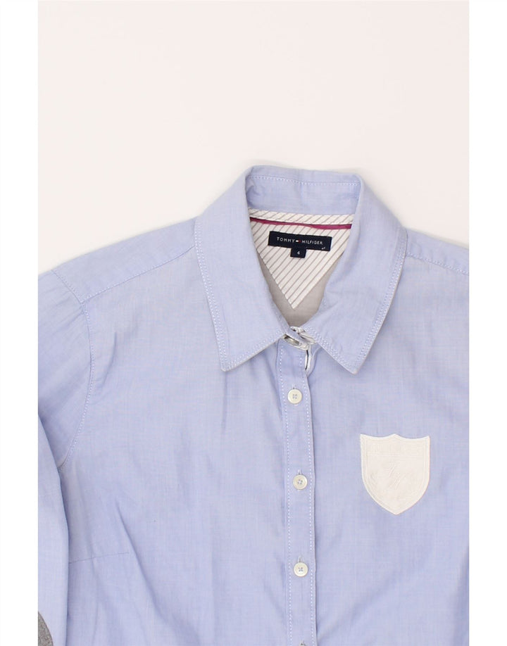 TOMMY HILFIGER Womens Shirt US 4 Small Blue Cotton Vintage Tommy Hilfiger and Second-Hand Tommy Hilfiger from Messina Hembry 