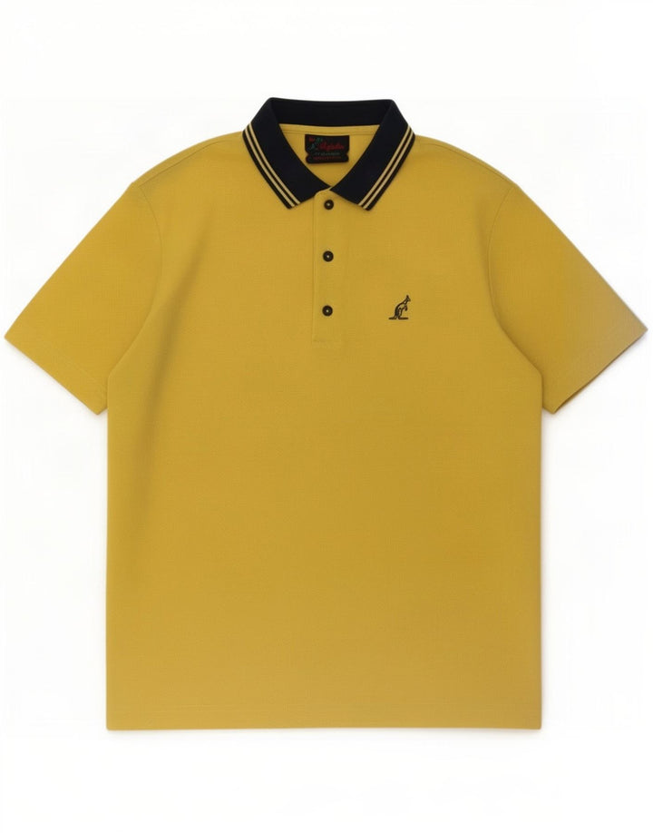 Camisa polo masculina AUSTRALIAN L'ALPINA poliéster amarelo médio