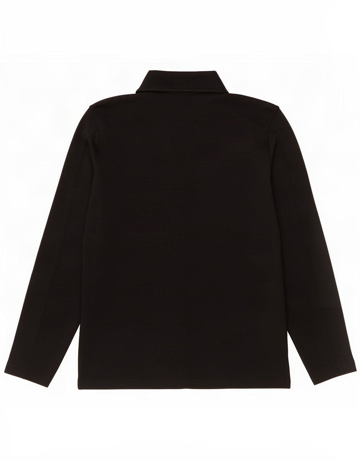 Under Armour Mens Zip Neck Top Manga Longa Grande Poliéster Preto