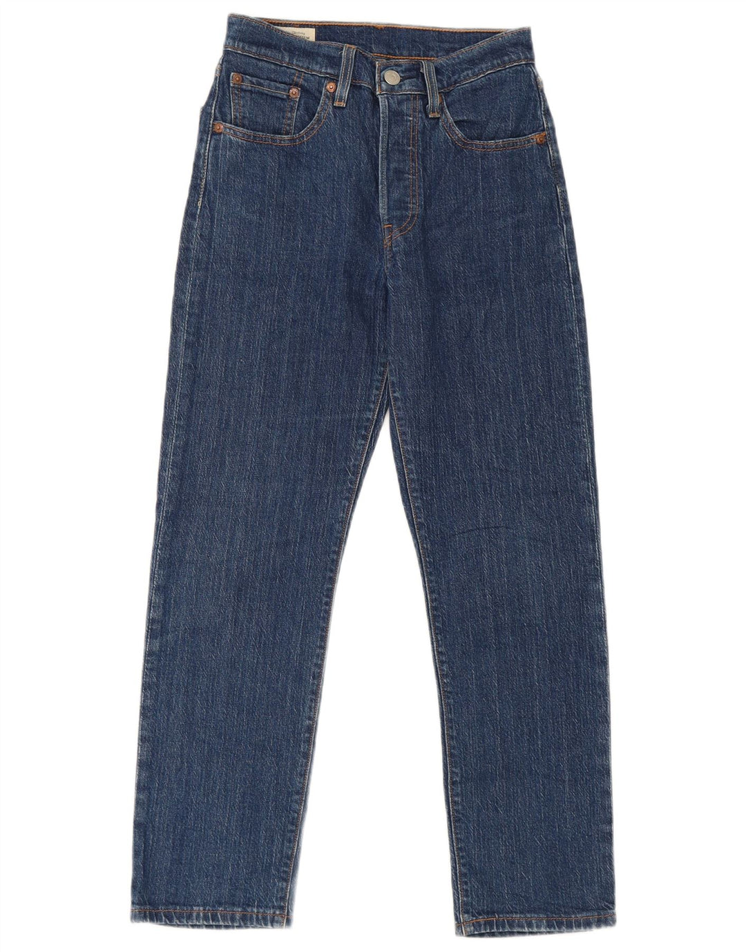 Calça jeans feminina Levi's 501 Straight W24 L26 azul algodão