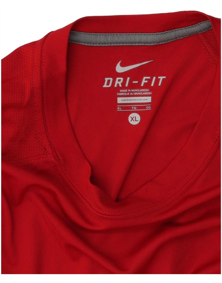 Camiseta masculina Nike Dri Fit Top XL poliéster vermelho