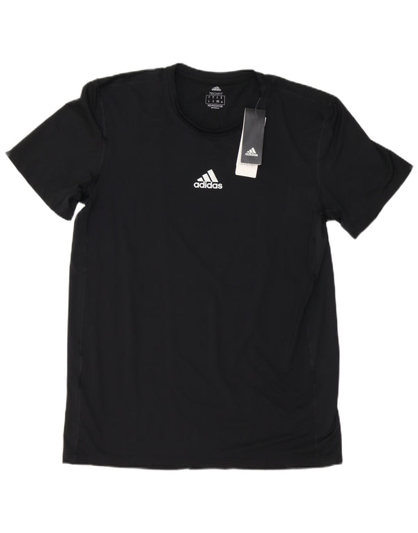 Adidas Mens Camiseta Top Grande Poliéster Preto