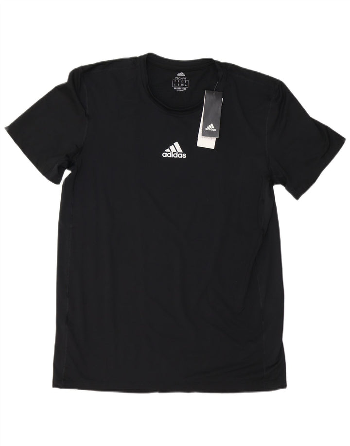Adidas Mens Camiseta Top Grande Poliéster Preto