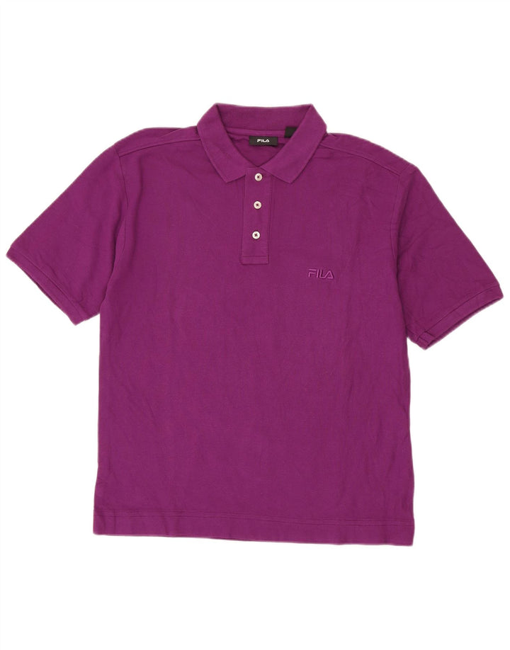 Camisa polo masculina FILA grande algodão roxo