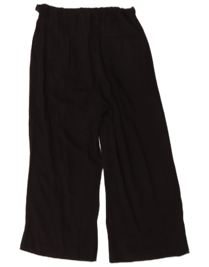 Calça feminina Oasis com perna larga W26 L21 preta