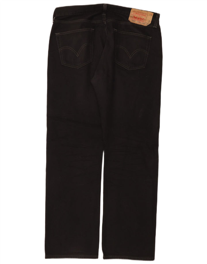 Jeans Levis 501 Straight Masculino W36 L32 Algodão Preto