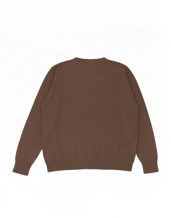 Suéter feminino Marks & Spencer com gola redonda Reino Unido 16 grande cinza acrílico