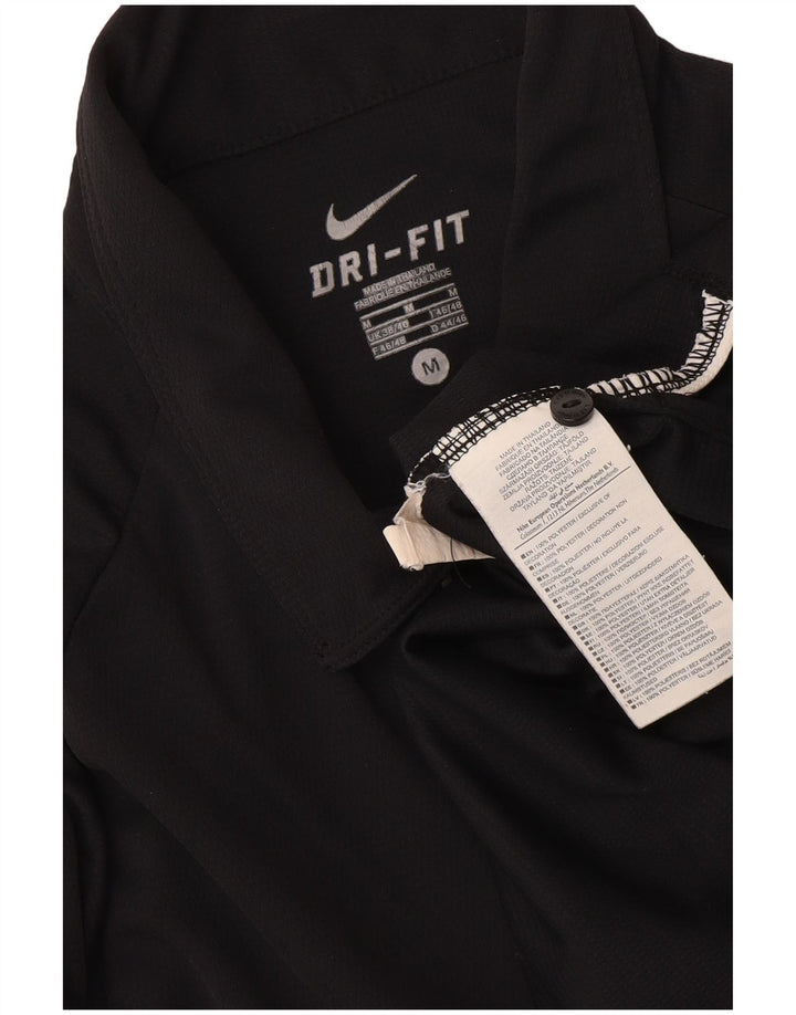 Camisa polo masculina Nike Dri Fit UK 38/40 médio preto colorblock poliéster