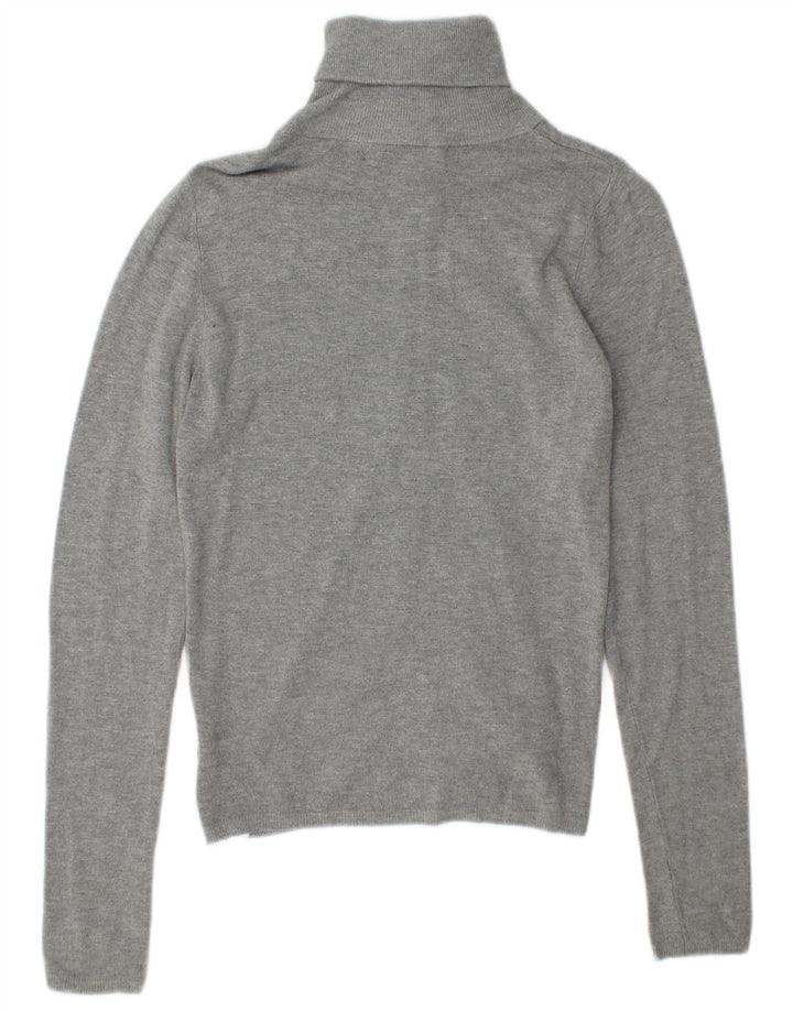 Suéter cardigã feminino Zara Reino Unido 12 rayon cinza médio