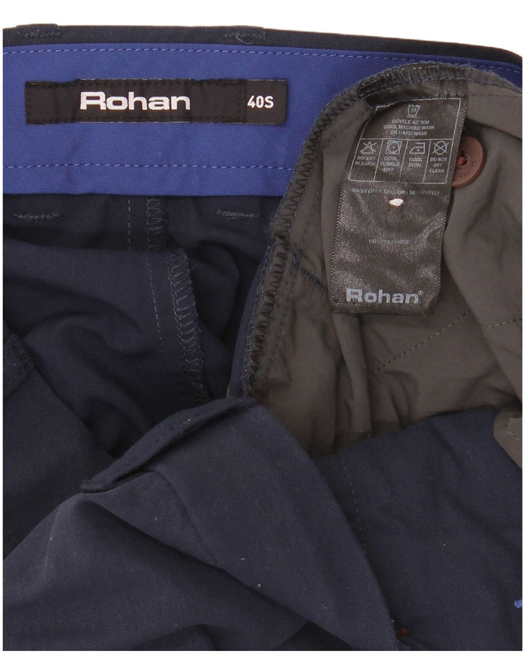 Calça chino reta masculina Rohan W40 L30 azul marinho poliamida