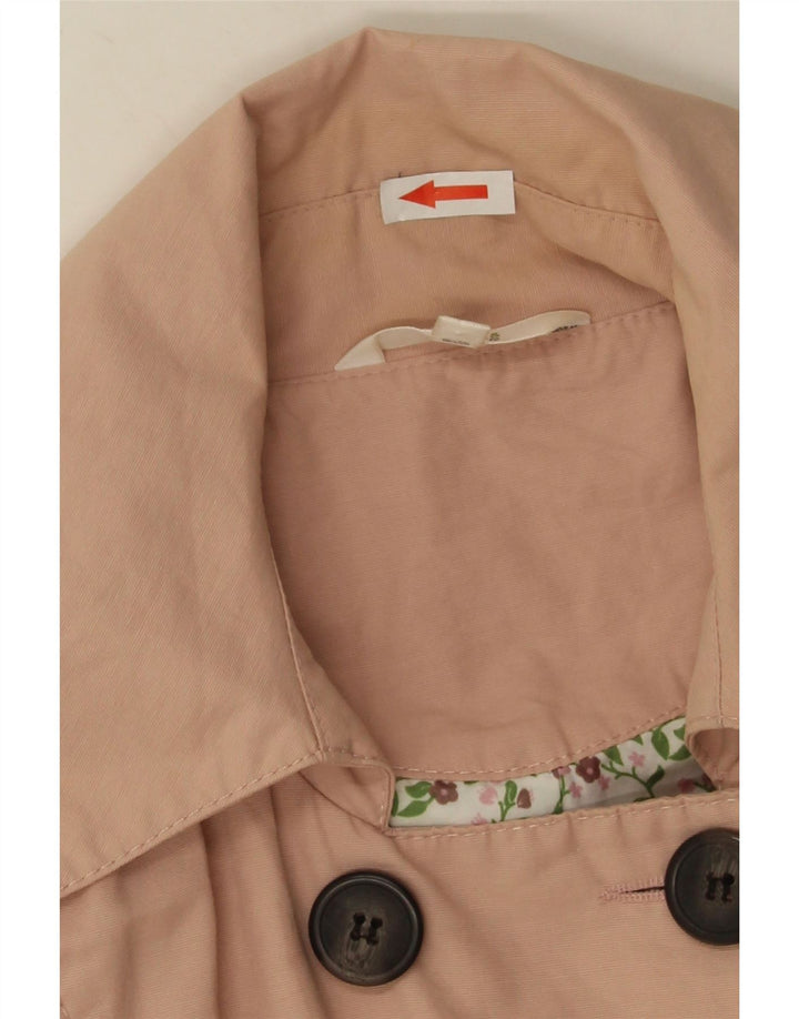 Trench Coat feminino Marks & Spencer Reino Unido 10 pequeno algodão rosa