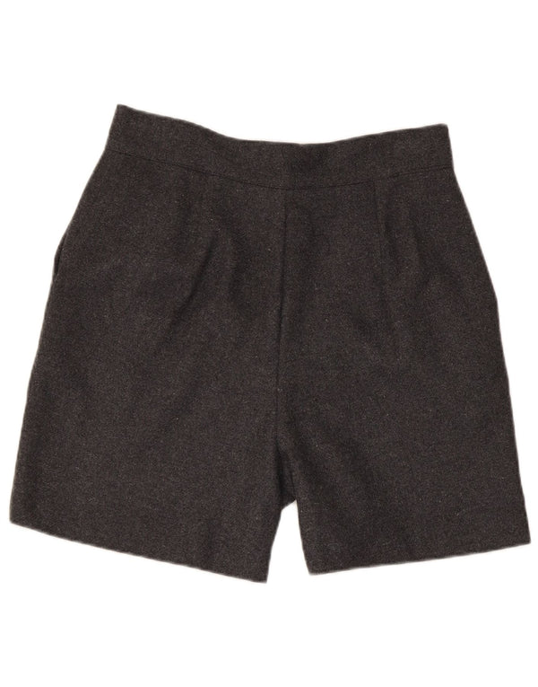 Shorts casuais femininos vintage grande poliéster cinza W30